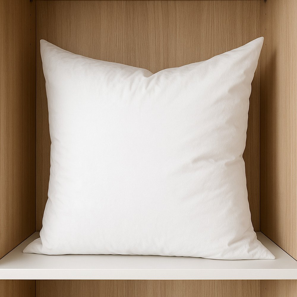 24" White Cotton Down Blend Throw Pillow Insert HomeRoots