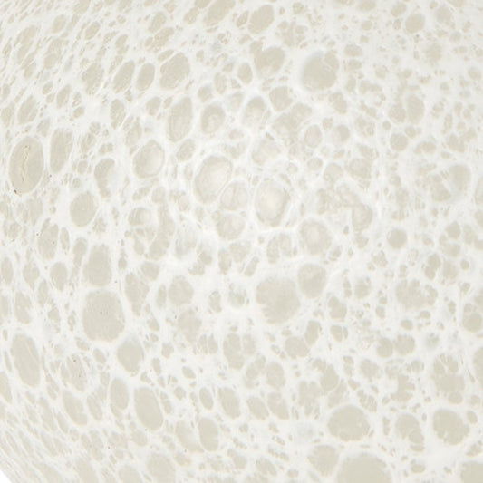 9" White Mottled Handblown Glass Table Vase HomeRoots