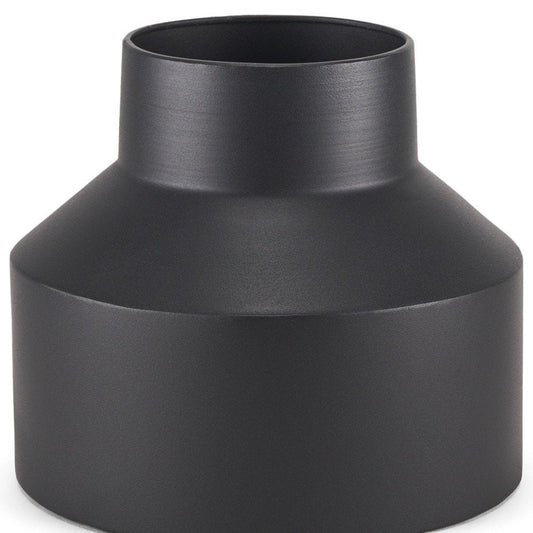 8" Black Tulip Metal Table Vase HomeRoots