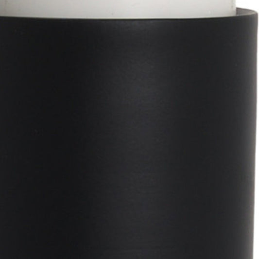 13" Black Metal Tabletop Pillar Candle Holder HomeRoots