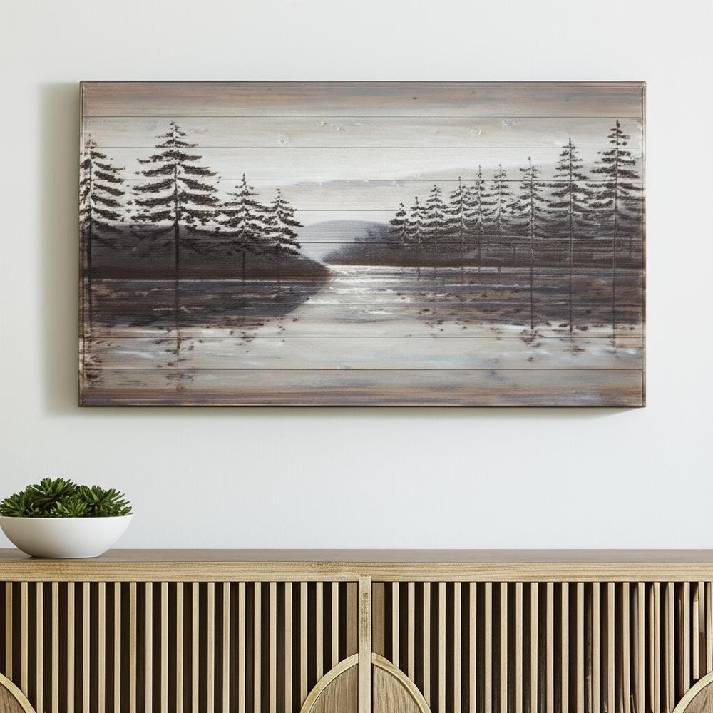 Sunset Narrows Hand Painted Distressed Unframed Wall Art HomeRoots