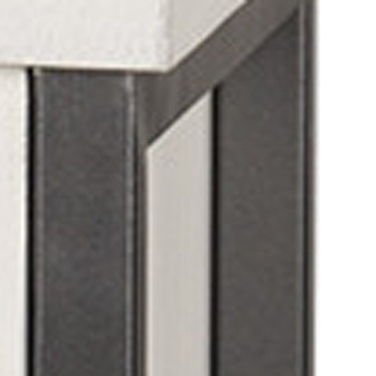 63" Gray And White Wood Carved Geometric Six Drawer Sideboard HomeRoots