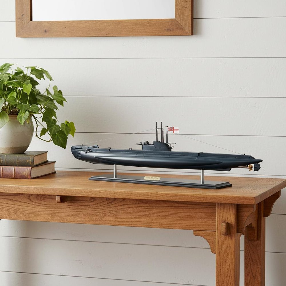 6" Unfinished Wood Hand Painted Model Boat HomeRoots