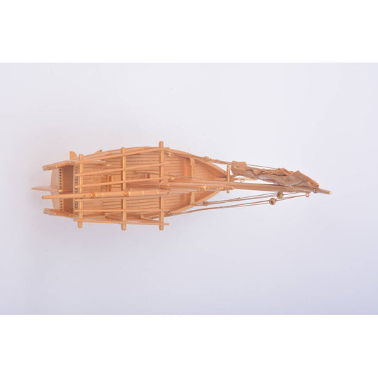 11" Unfinished Wood Hand Painted Model Boat HomeRoots