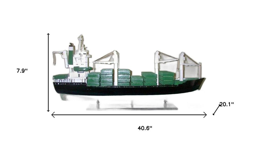 8" Unfinished Wood Hand Painted Model Boat HomeRoots