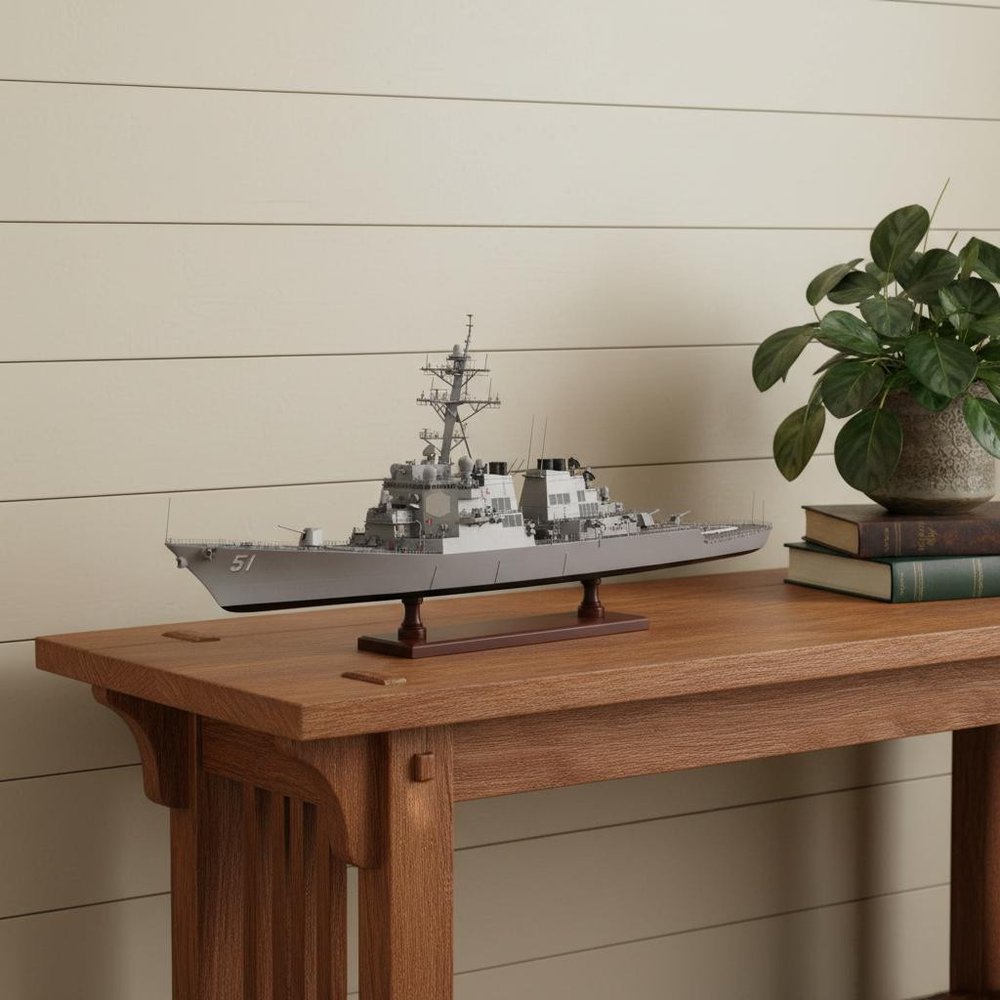 10" Unfinished Wood Hand Painted Model Boat HomeRoots