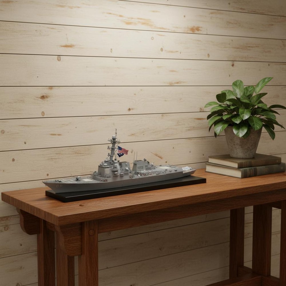 10" Unfinished Wood Hand Painted Model Boat HomeRoots