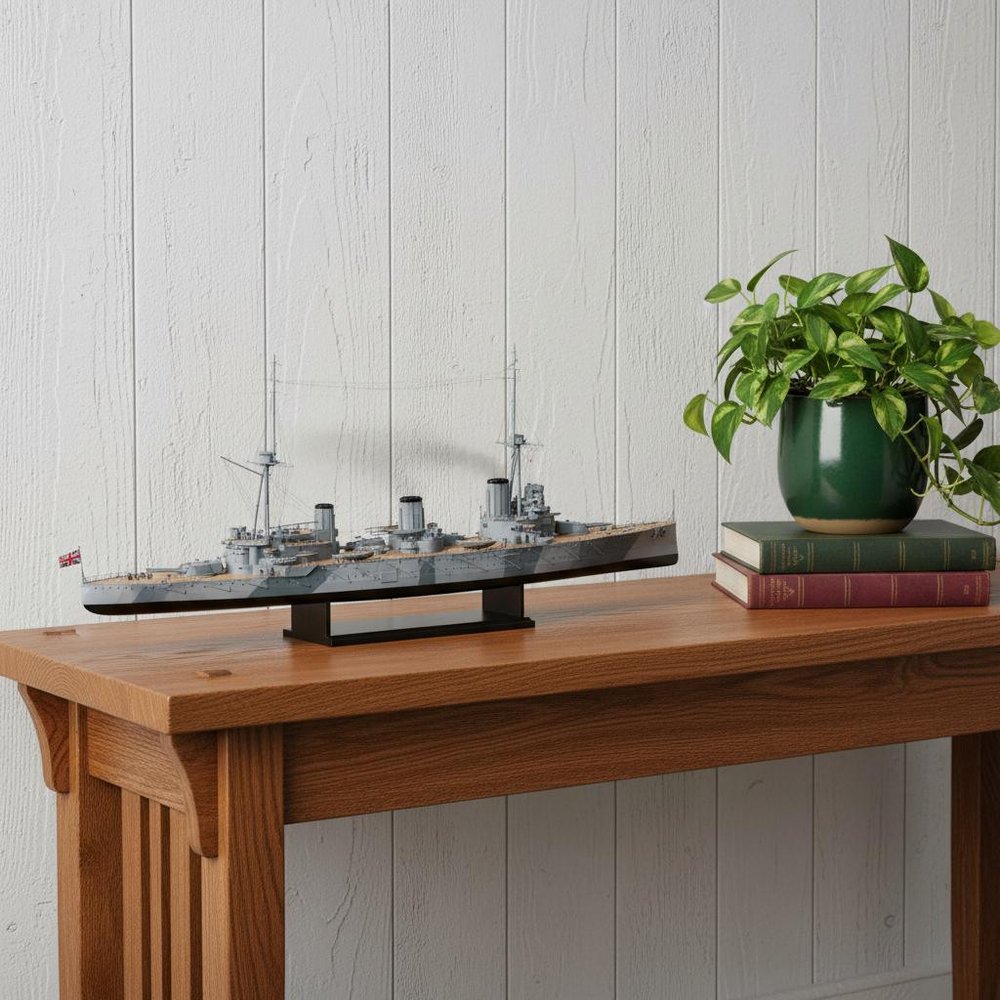 10" Unfinished Wood Hand Painted Model Boat HomeRoots