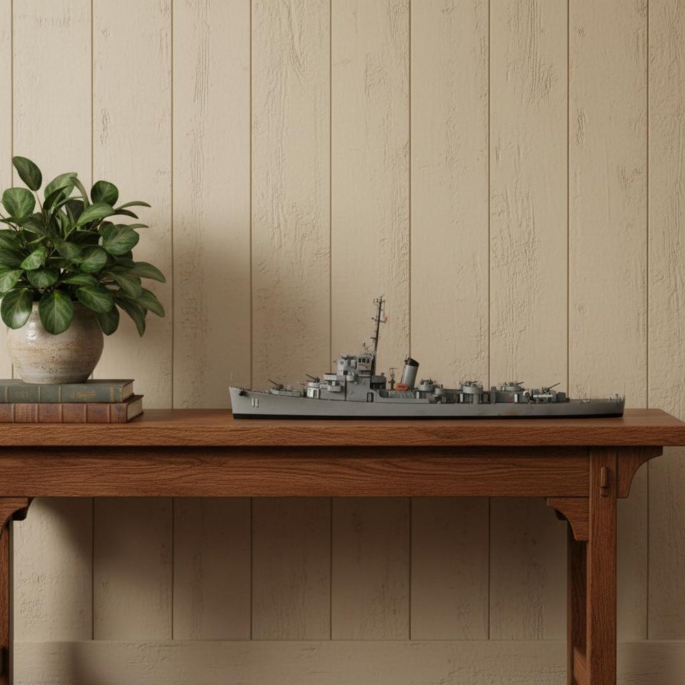 10" Unfinished Wood Hand Painted Model Boat HomeRoots