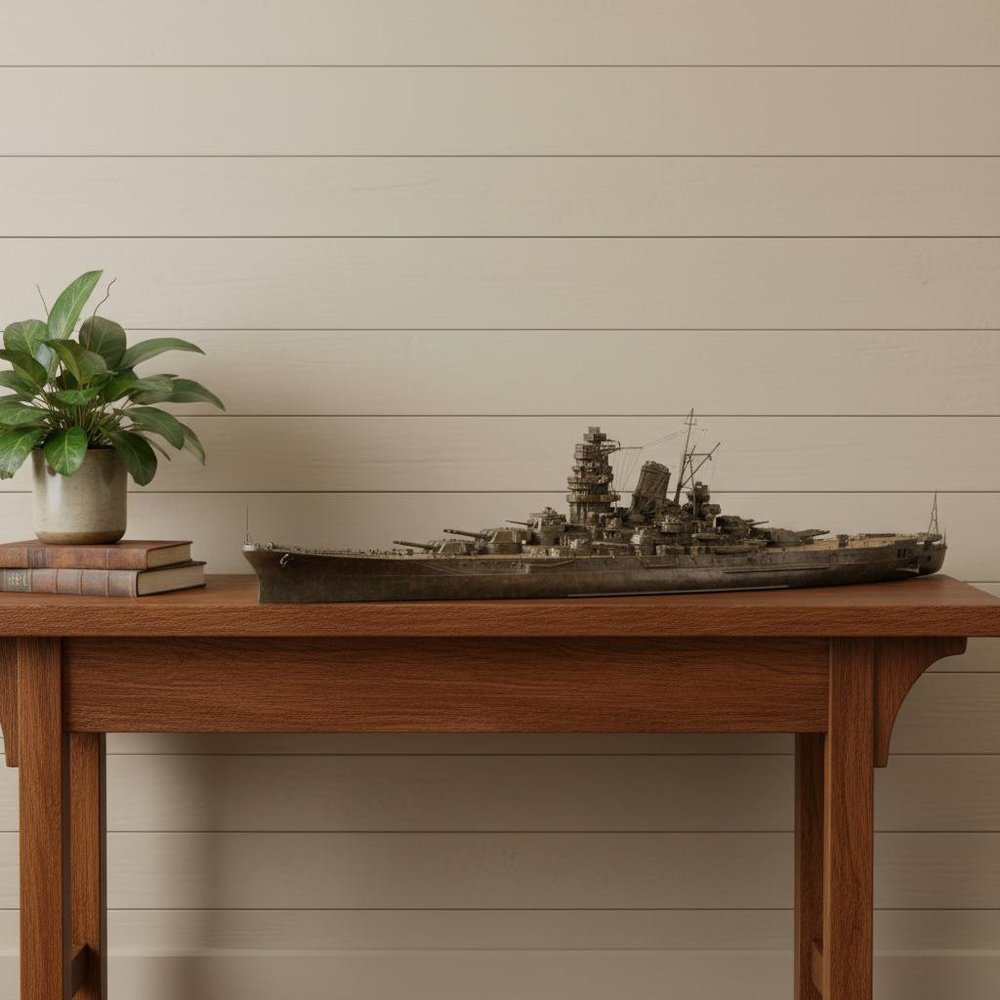10" Unfinished Wood Hand Painted Model Boat HomeRoots