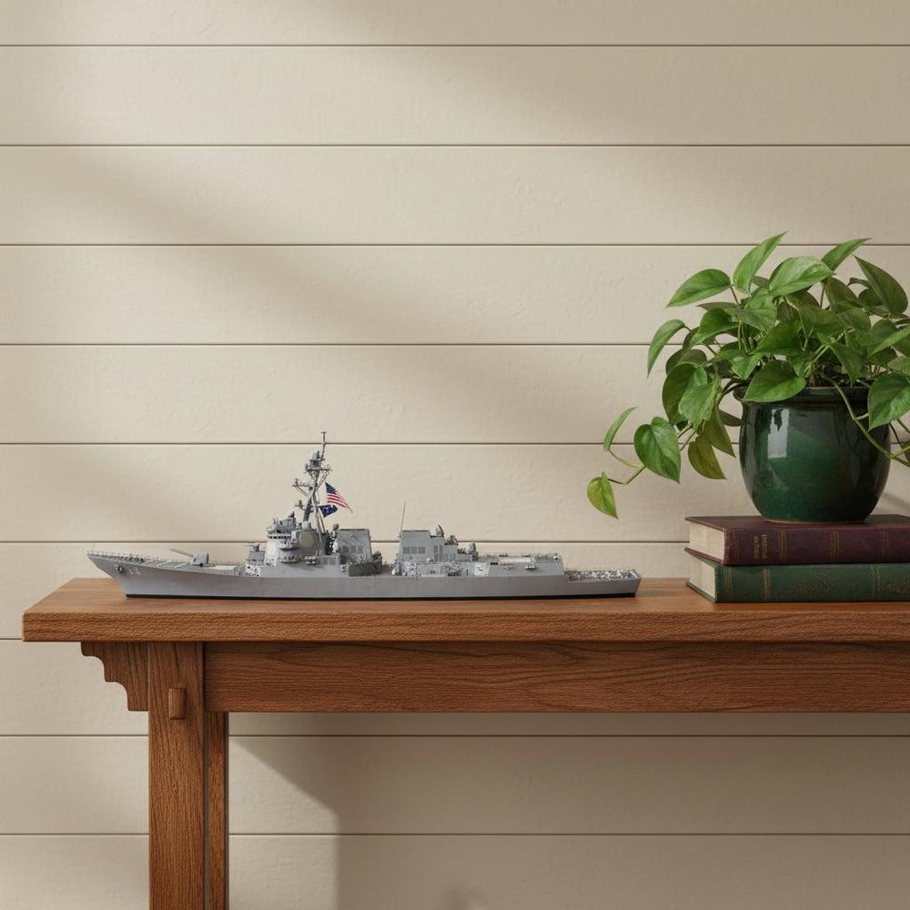 10" Unfinished Wood Hand Painted Model Boat HomeRoots