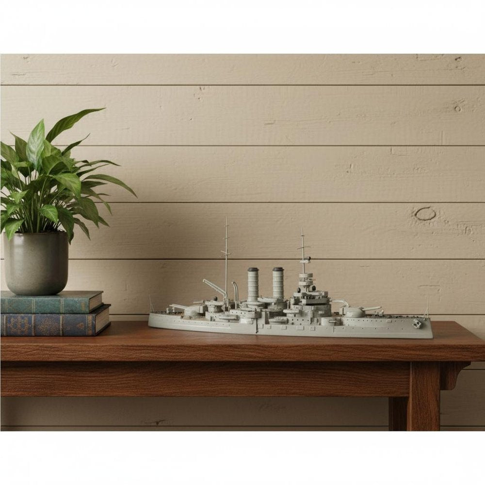 10" Unfinished Wood Hand Painted Model Boat HomeRoots