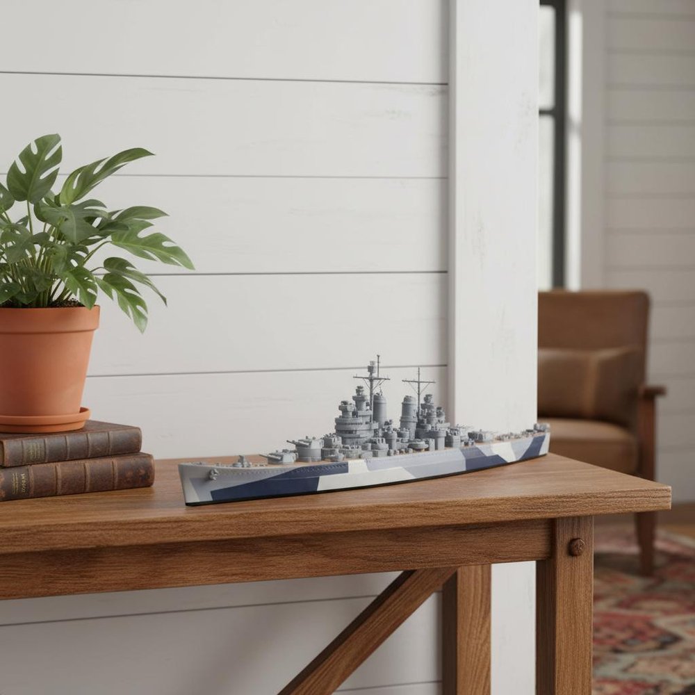 10" Unfinished Wood Hand Painted Model Boat HomeRoots