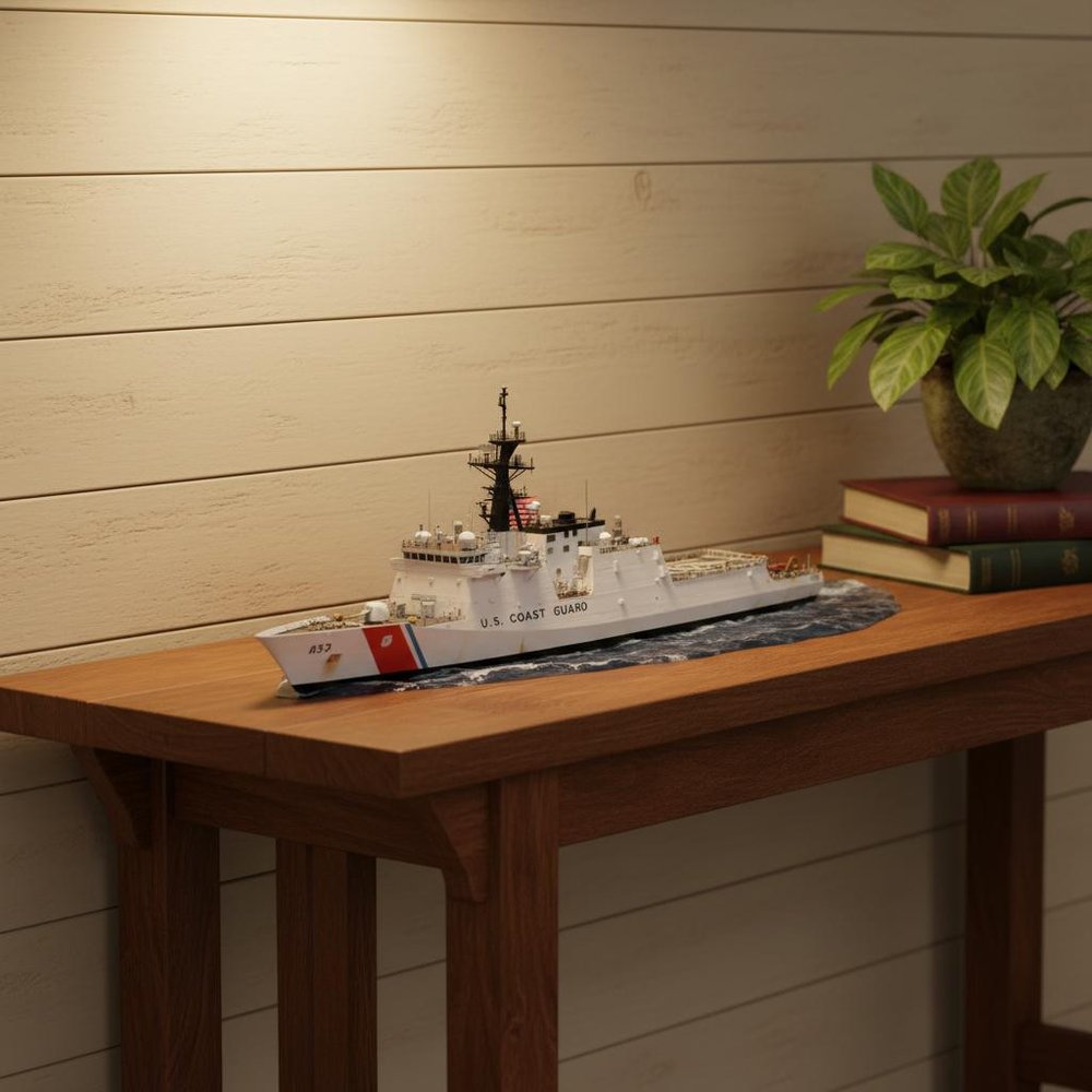 10" Unfinished Wood Hand Painted Model Boat HomeRoots