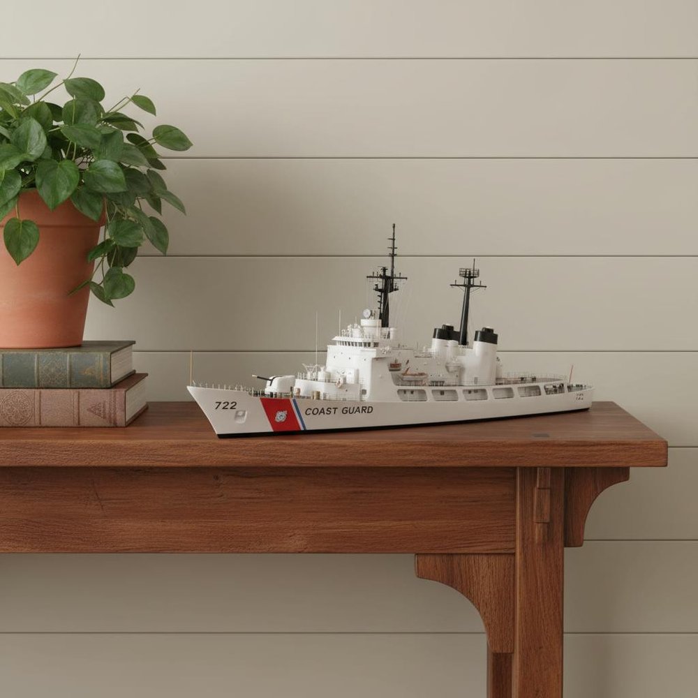 10" Unfinished Wood Hand Painted Model Boat HomeRoots