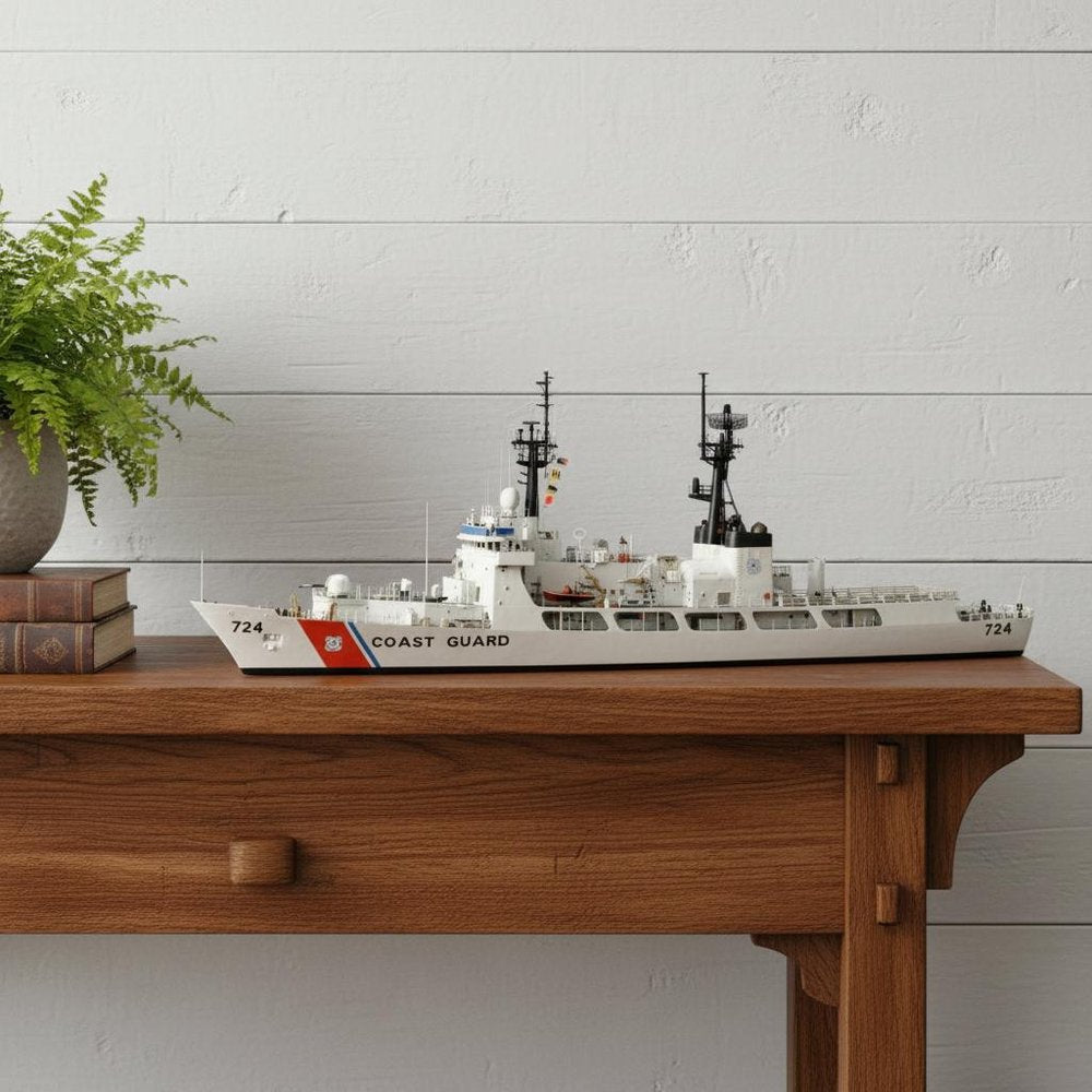 10" Unfinished Wood Hand Painted Model Boat HomeRoots