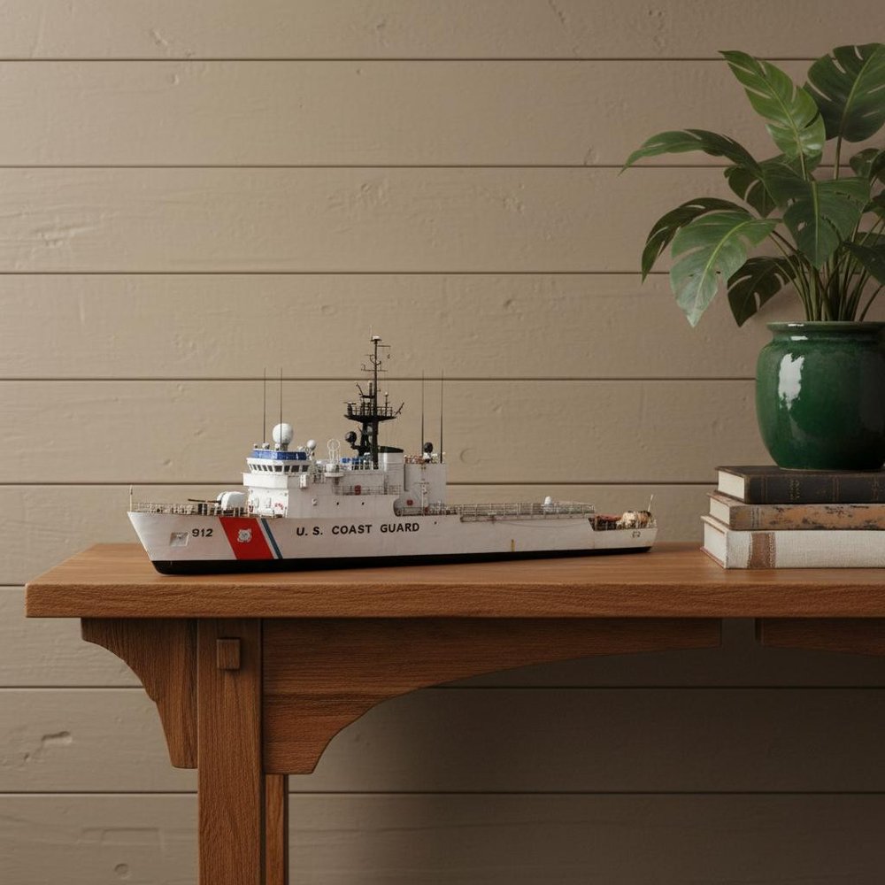 10" Unfinished Wood Hand Painted Model Boat HomeRoots