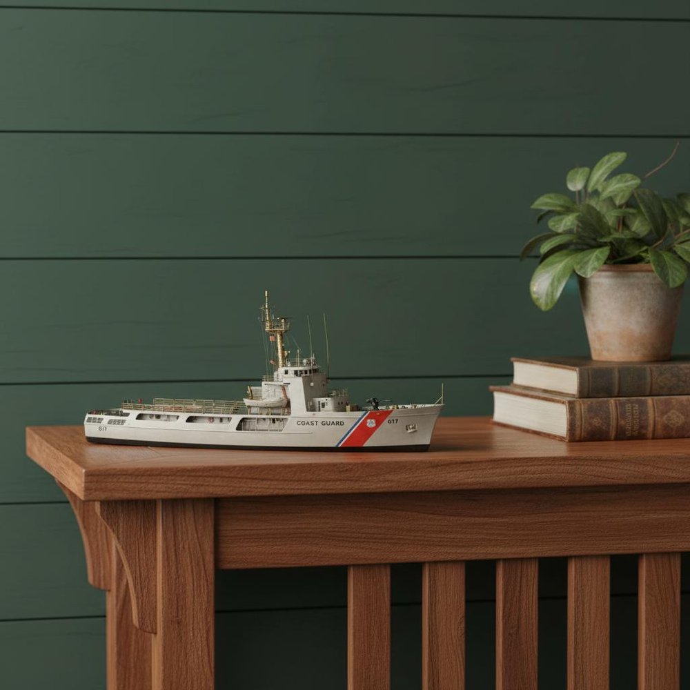 10" Unfinished Wood Hand Painted Model Boat HomeRoots