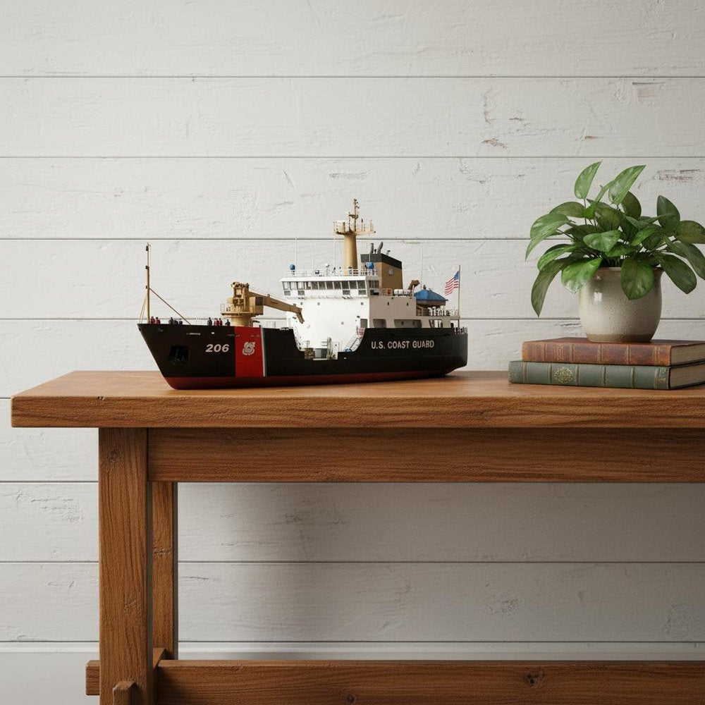 10" Unfinished Wood Hand Painted Model Boat HomeRoots