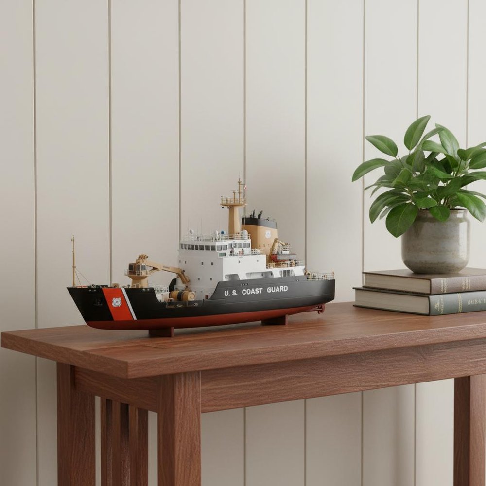 10" Unfinished Wood Hand Painted Model Boat HomeRoots