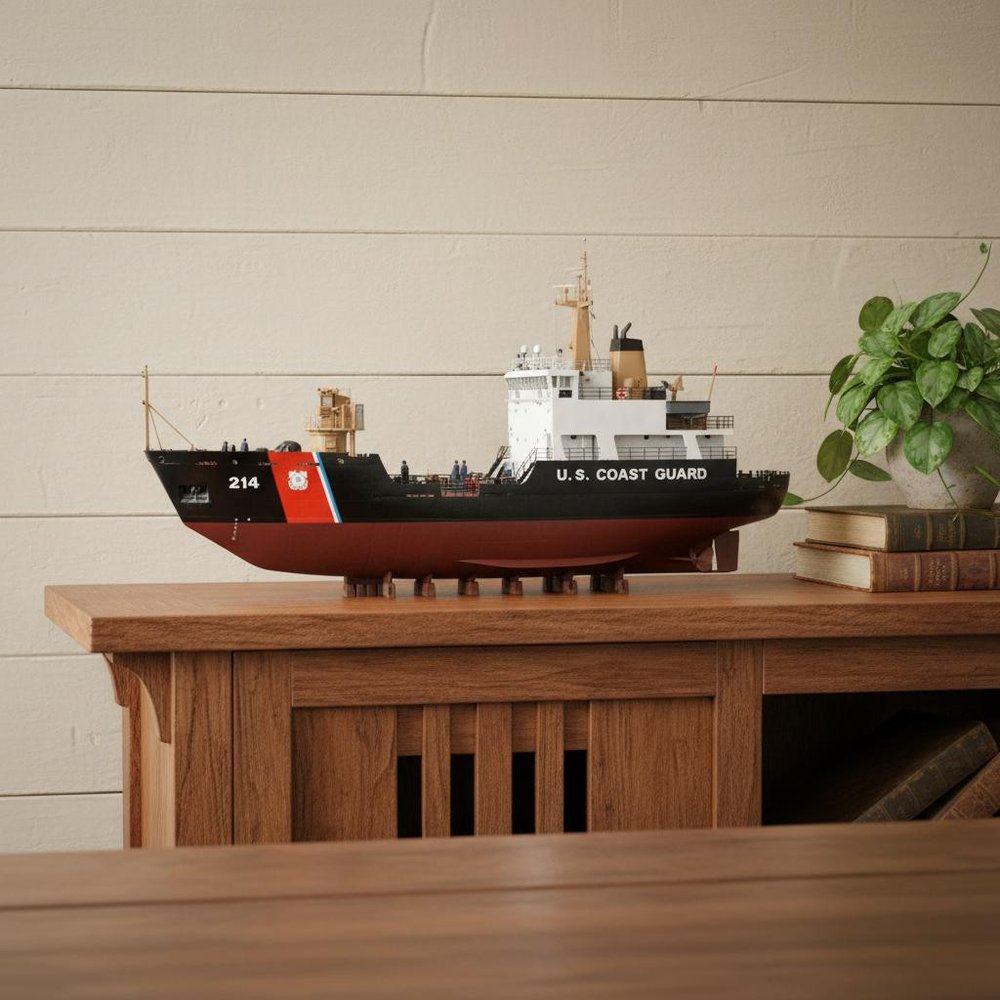 10" Unfinished Wood Hand Painted Model Boat HomeRoots