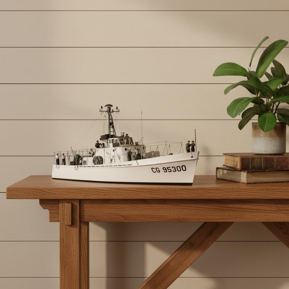 10" Unfinished Wood Hand Painted Model Boat HomeRoots