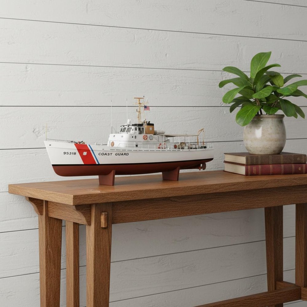 10" Unfinished Wood Hand Painted Model Boat HomeRoots