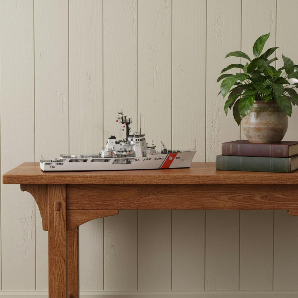 10" Unfinished Wood Hand Painted Model Boat HomeRoots