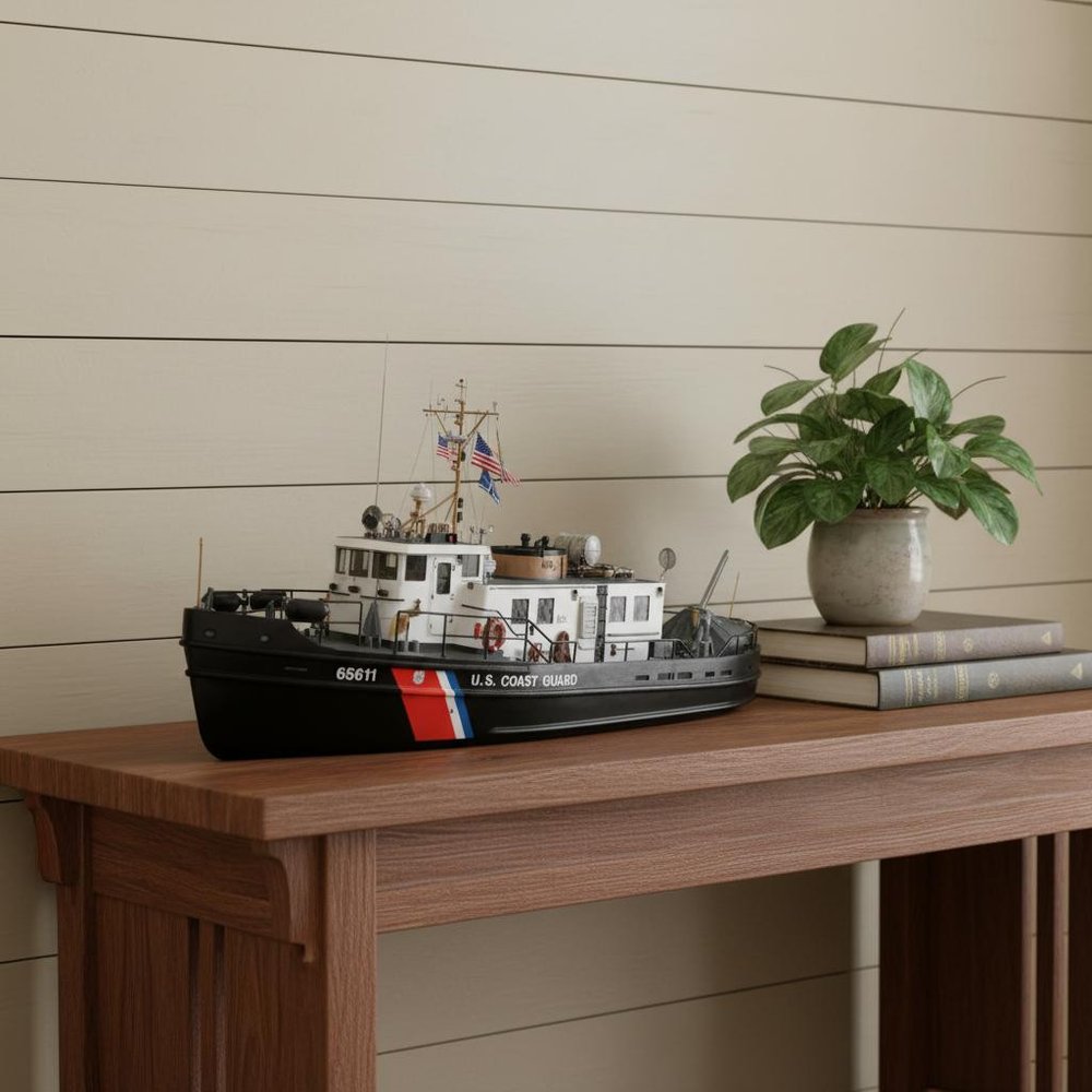 10" Unfinished Wood Hand Painted Model Boat HomeRoots