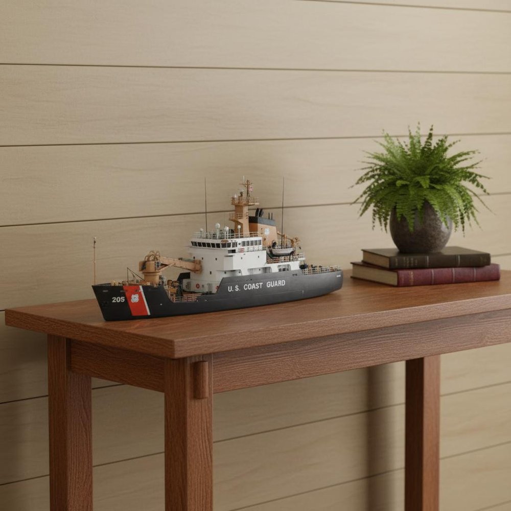 10" Unfinished Wood Hand Painted Model Boat HomeRoots