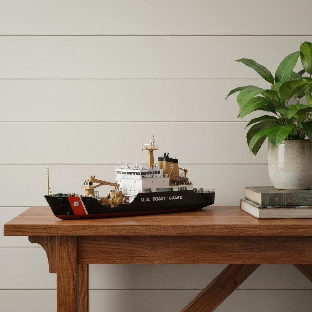 10" Unfinished Wood Hand Painted Model Boat HomeRoots