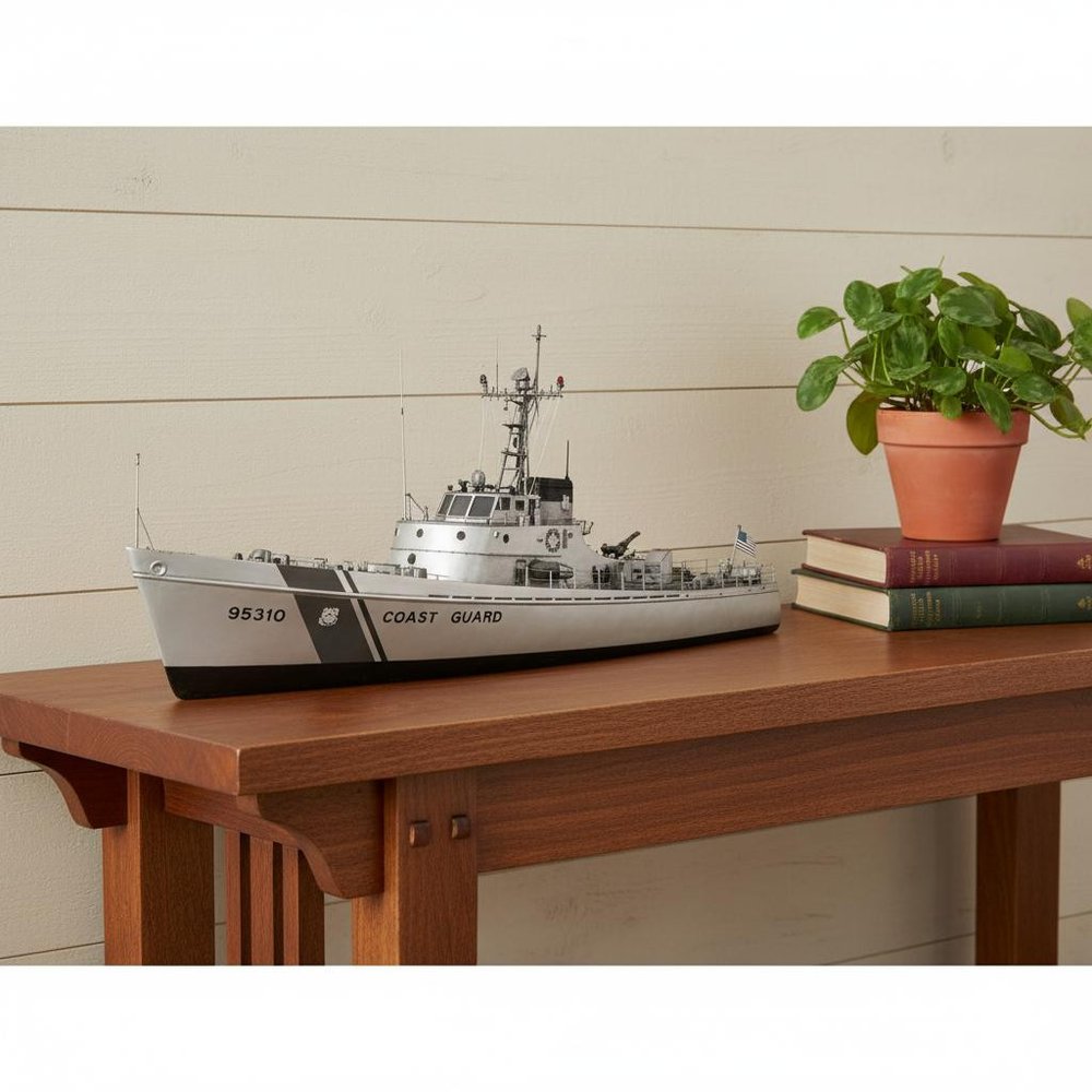 10" Unfinished Wood Hand Painted Model Boat HomeRoots