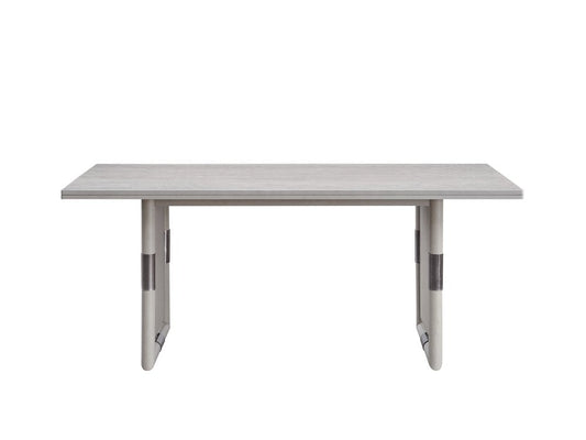72" Natural Wood Double Pedestal Base Dining Table
