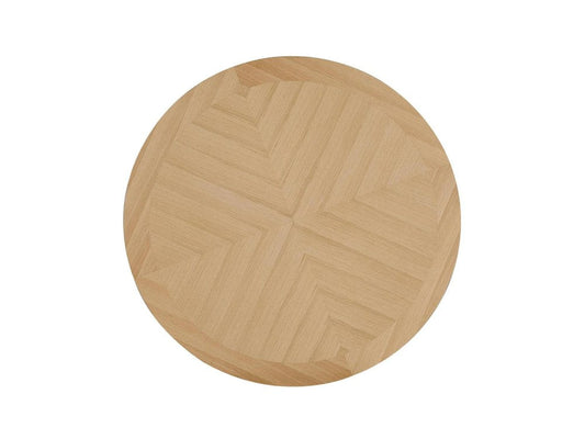 54" Oak Wood Cross Leg Base Round Top Dining Table