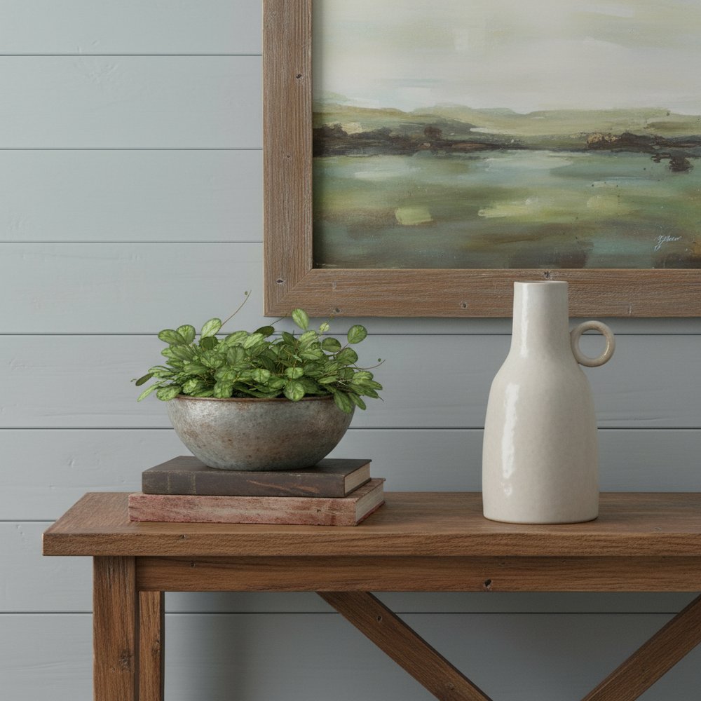 11" Gray And White Ceramic Round Table Vase HomeRoots