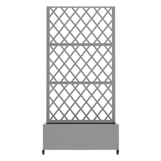 72" X 35" Gray Metal Rectangular Planter Box