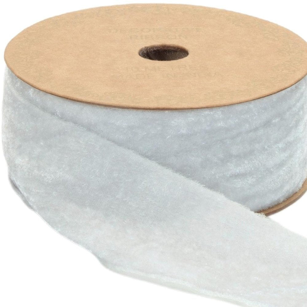 Raw Edge Velvet Ribbon 2" x 10 Yds. Shatterproof Rayon Ribbon HomeRoots