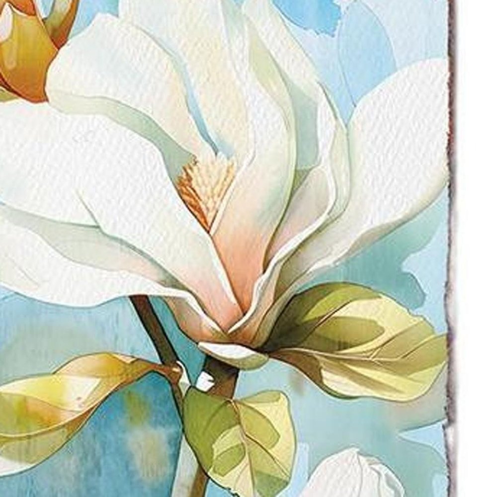 36" Blue Green And White Floral Bouquet Solid Wood Porch Sign HomeRoots