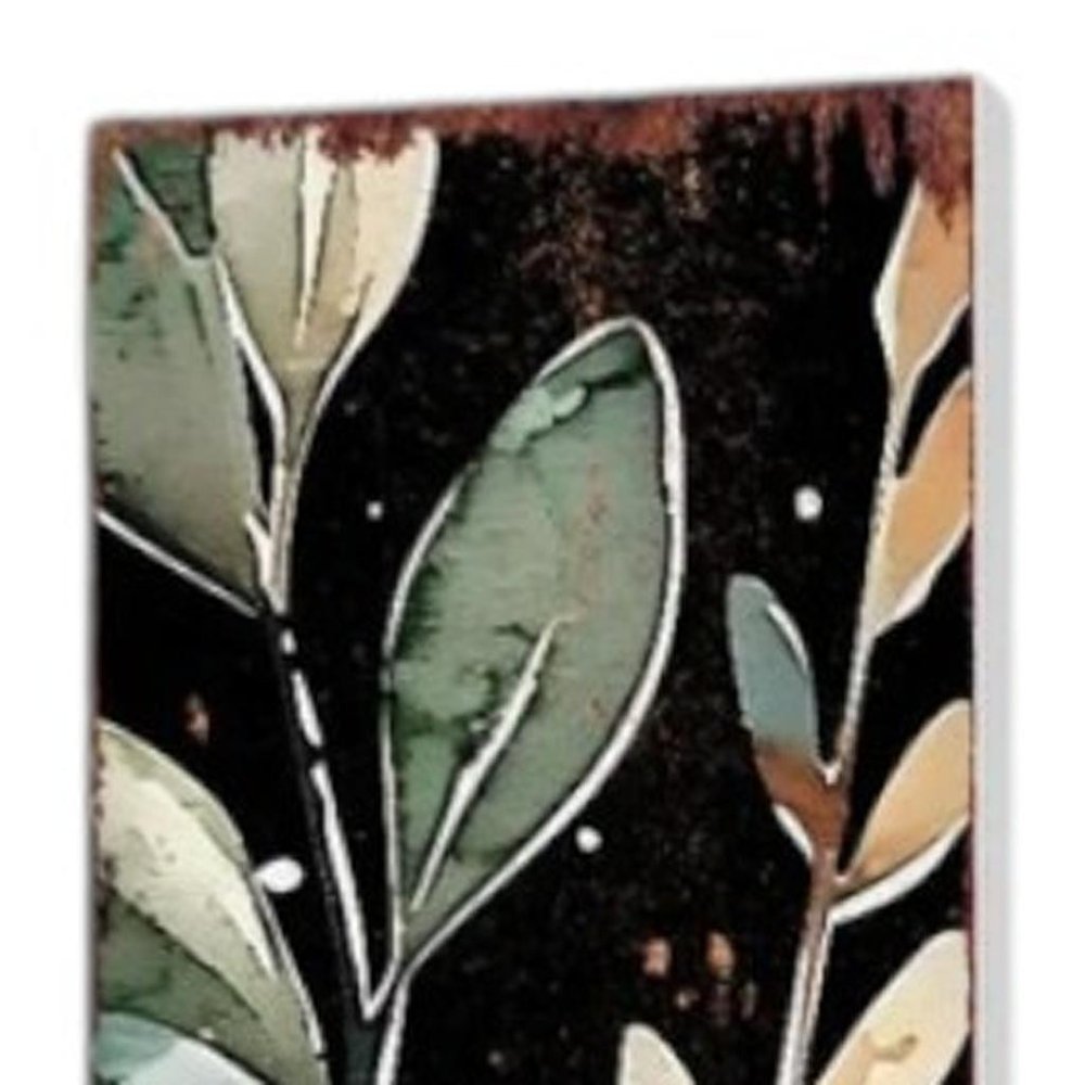 7" Black Brown And White Solid Wood Garden Stake HomeRoots