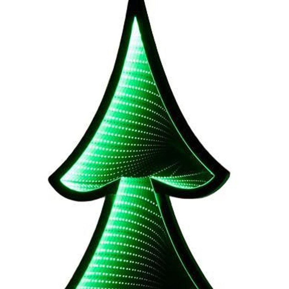 24" Green Acrylic Trees Christmas Christmas Tree Tabletop Sculpture with LED HomeRoots