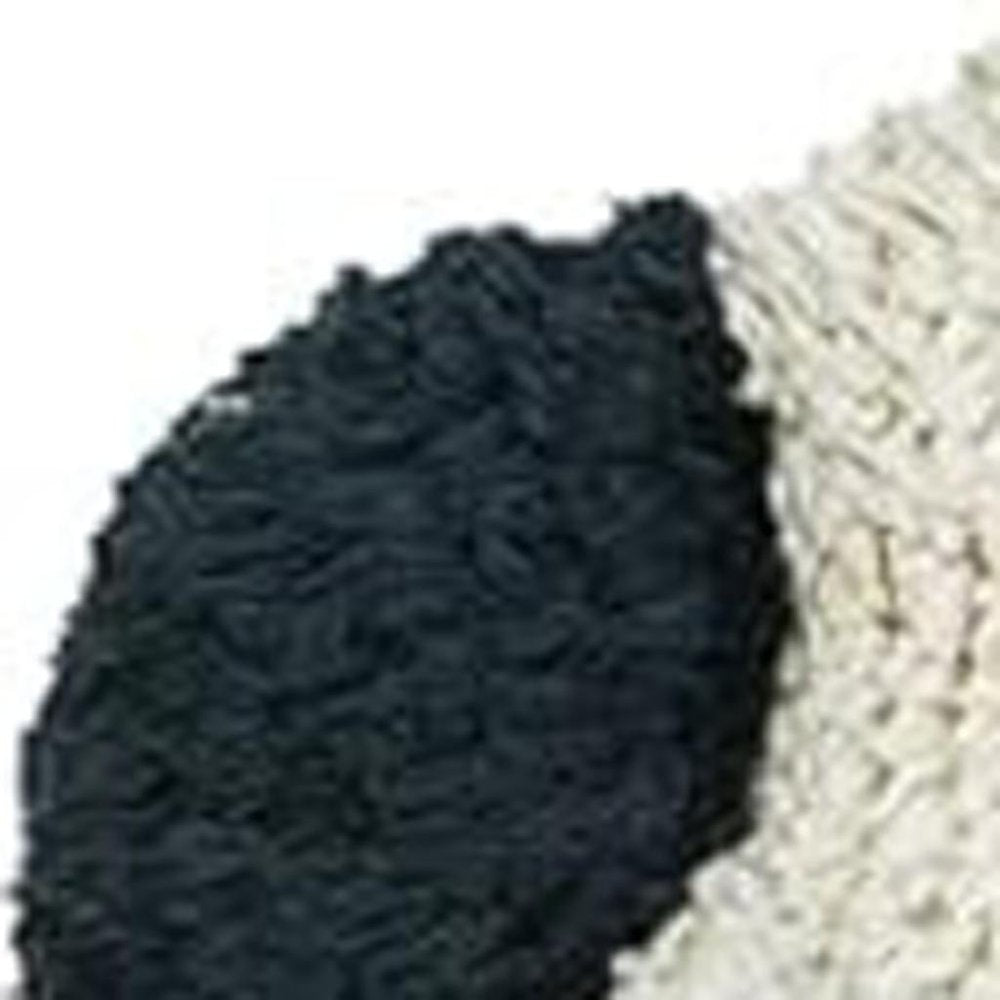 32" White Blue And Pink Cotton Hedgehog Floral Print Bath Rug HomeRoots