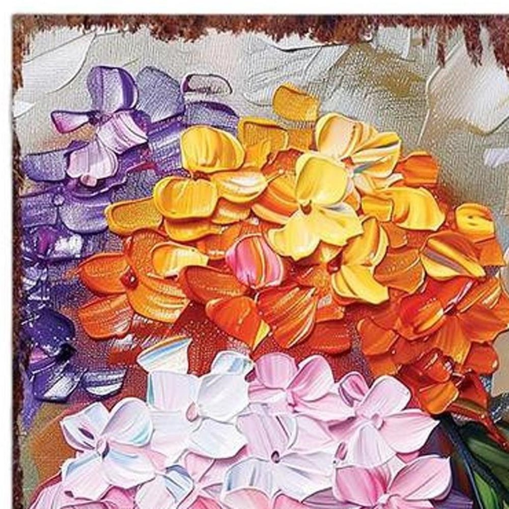 36" Blue Pink And White Solid Wood Hydrangeas Porch Sign HomeRoots