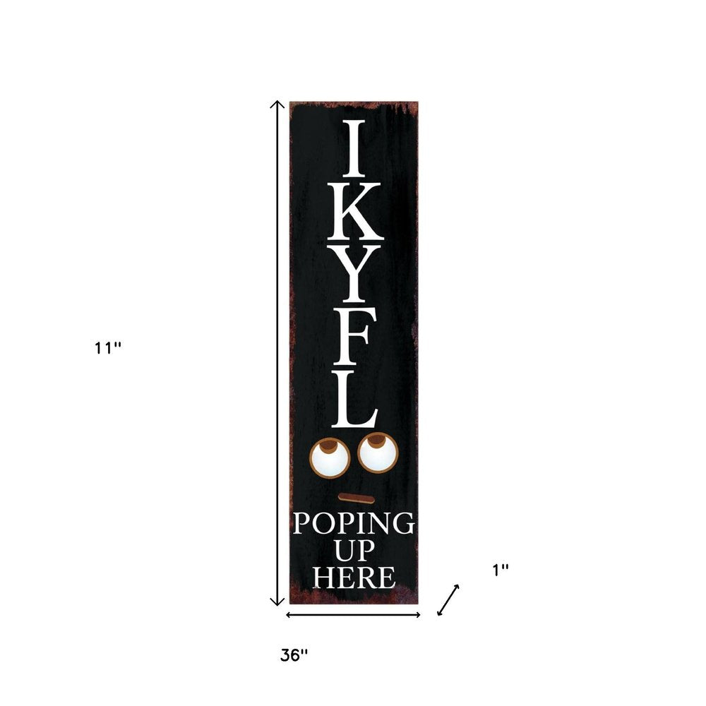 11" Black And White Solid Wood Porch Sign HomeRoots