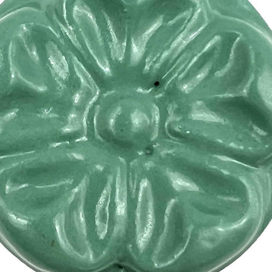 Set of Six Green Mushroom Knob Floral Ceramic Drawer Pull Knobs HomeRoots