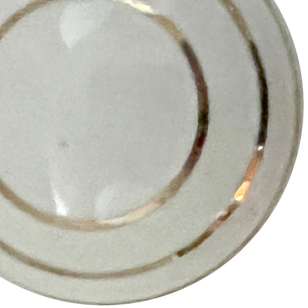Set of Six White And Gold Geometric Ceramic Drawer Pull Knobs HomeRoots