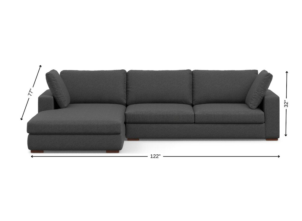 122" Gray Fabric Sofa With Brown Legs HomeRoots