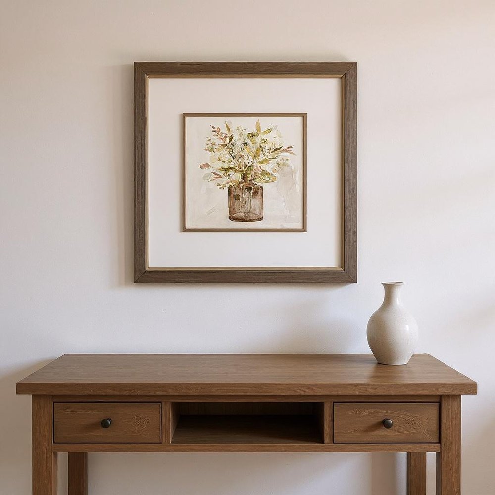Set Of Two Earthy Garden Silver Framed Wall Art HomeRoots
