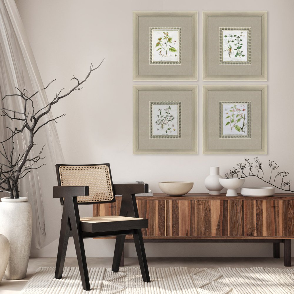 Set Of Four La Passerage II Silver Framed Wall Art HomeRoots