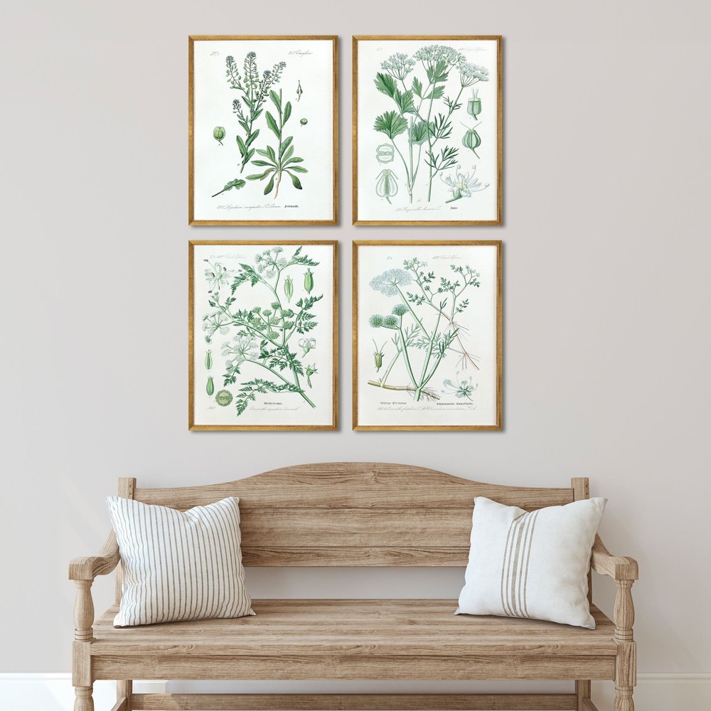 Set Of Four Assemblage Gold Framed Wall Art HomeRoots