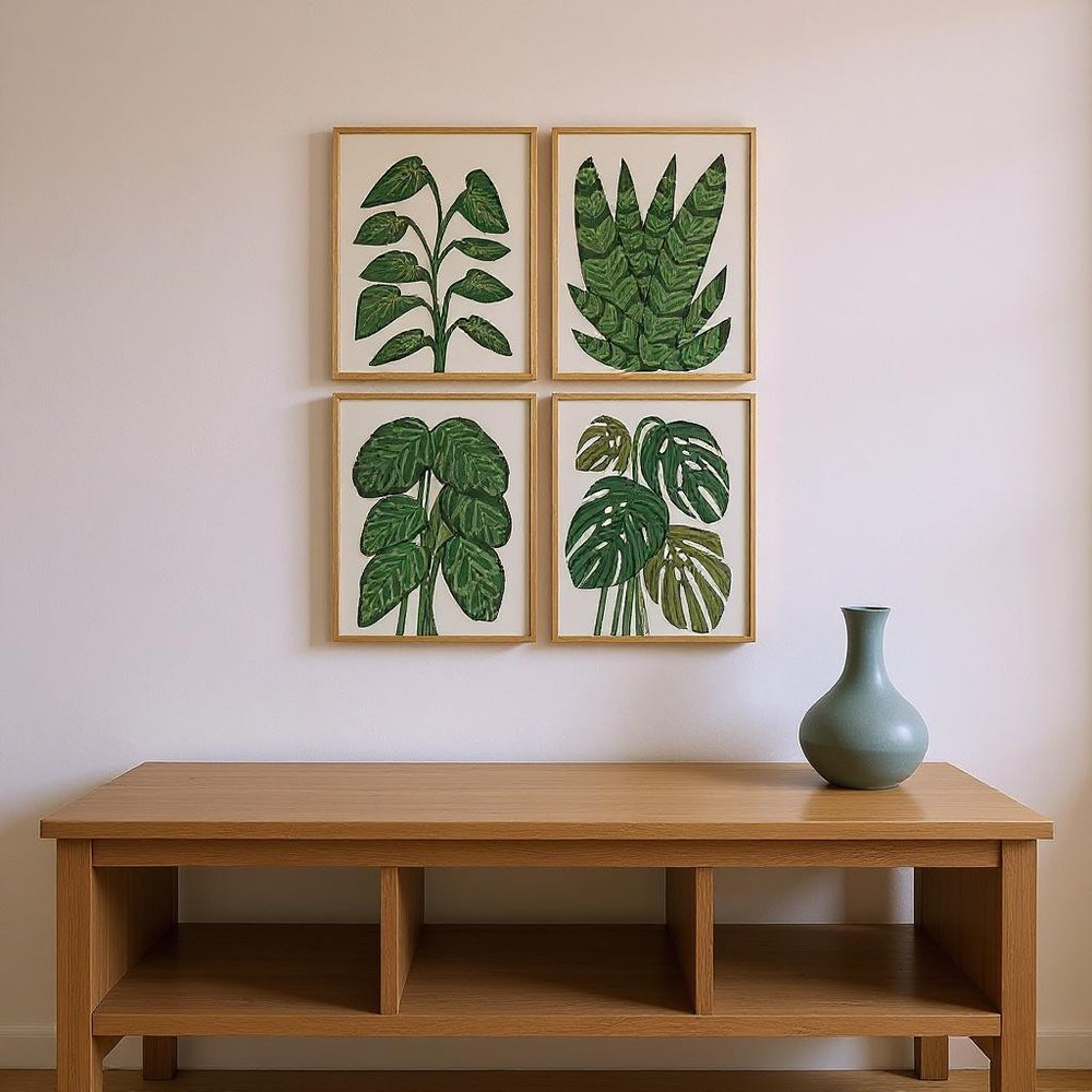 Set Of Four Tropical Abundance Gold Framed Wall Art HomeRoots